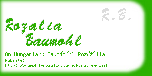 rozalia baumohl business card